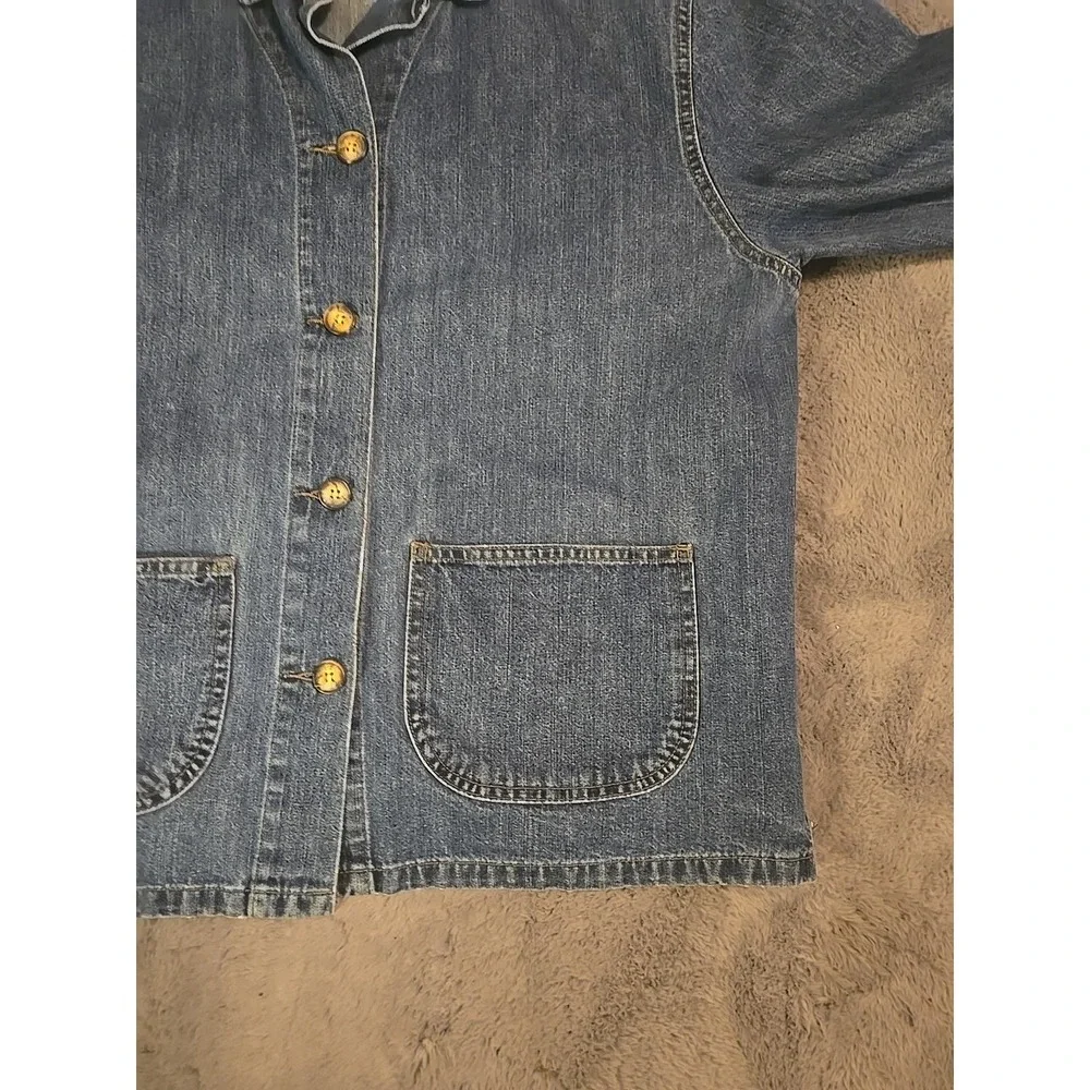 Vtg French Dressing FDJ Denim Jacket Womens 14 Paris Keystone Made In Canada 90s